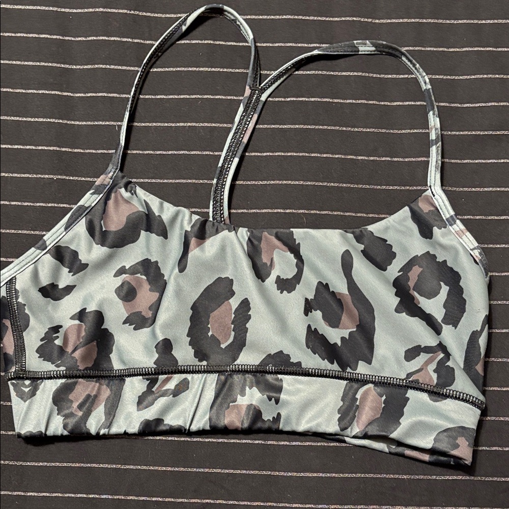 CHRLDR Gray Leopard Sports Bra